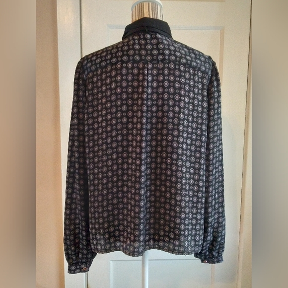 Poppy Lux tie-neck Victorian Goth blouse - 12 - Picture 2 of 4